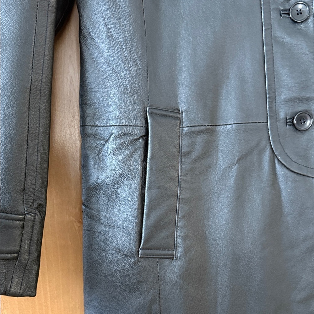 Women's Middlebrook Park Vintage Black Leather Jacket size medium - Picture 6 of 9